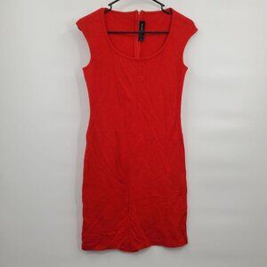 St John Evening Sleeveless Scoop Neck Sheath Knit Dress Women Size 6 USA FLAWED